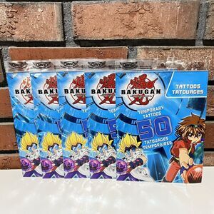 5 Packs Bakugan Battle Brawlers 50 Temporary Tattoos 2009 Savvi USA New